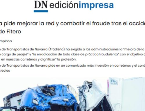 Diario de Navarra recoge la denuncia de TRADISNA sobre la siniestralidad y las infraestructuras en el transporte